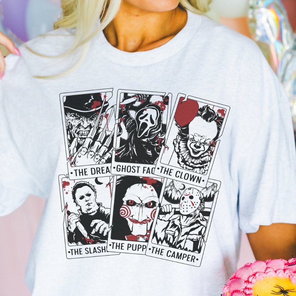 Red Fright Night Tarot Cards Ash T Shirt